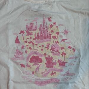 NEW 2026 - Disney world pink vibe 4 parks map t shirt